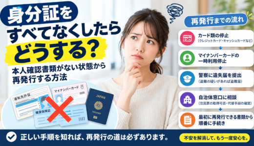 身分証を全てなくしたらどうする？本人確認書類がない状態から再発行する方法